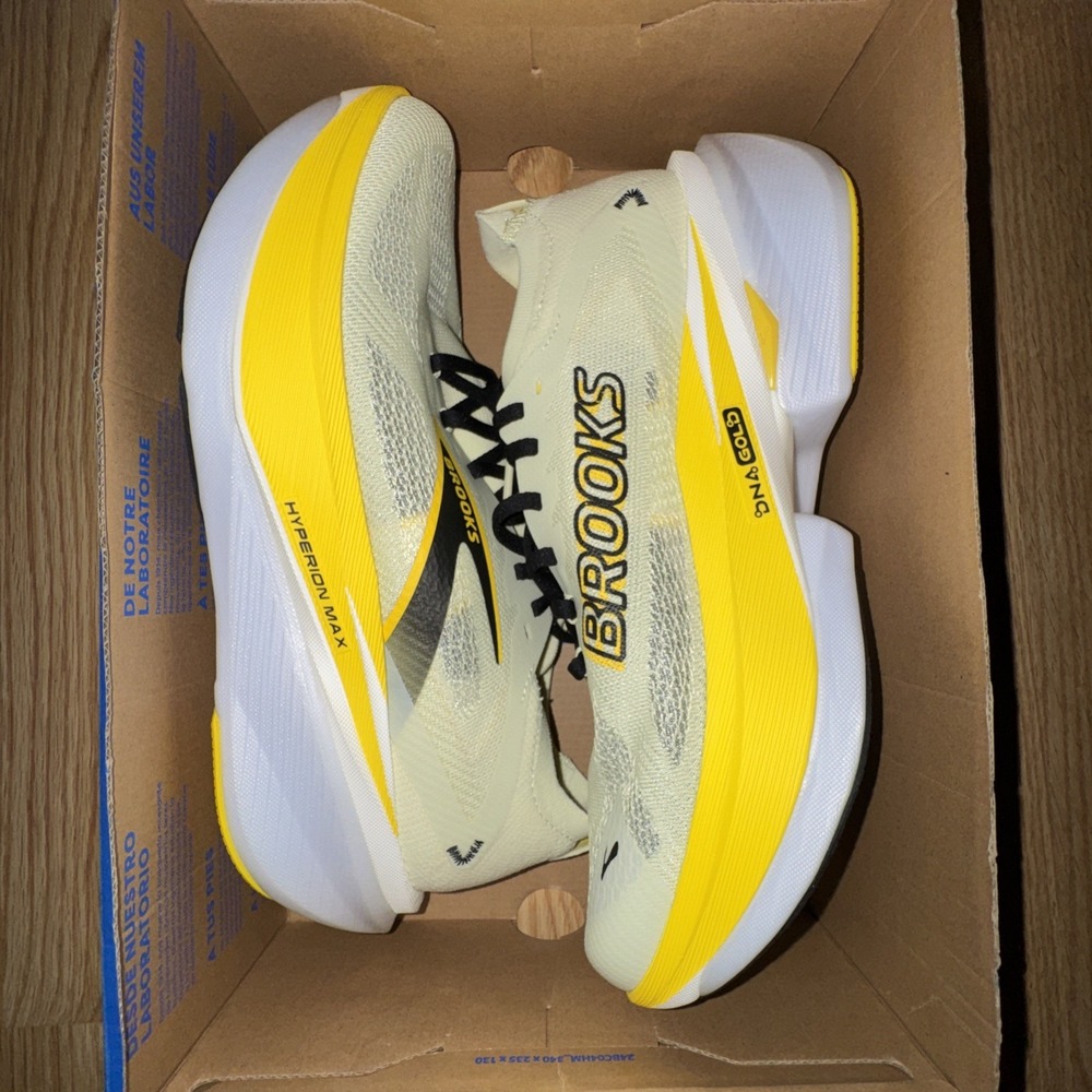 Brooks Hyperion Max 3 Men's 11.5 Running Shoes Marathon Racing Trainer Yellow